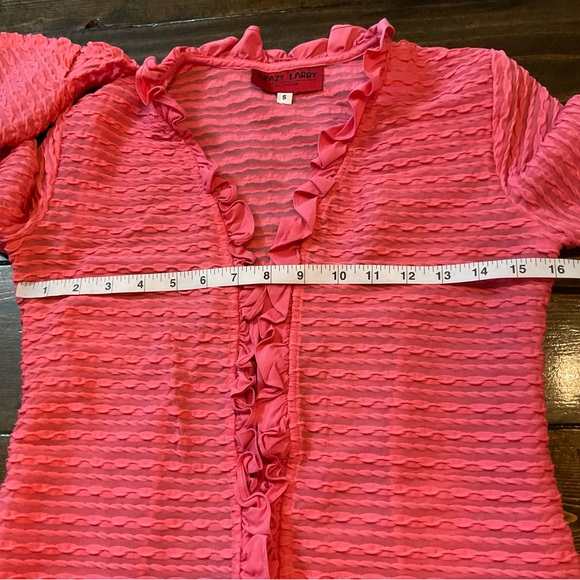 Women's Pink Ruffle Jacket - Picture 6 of 7